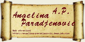 Angelina Parađenović vizit kartica
